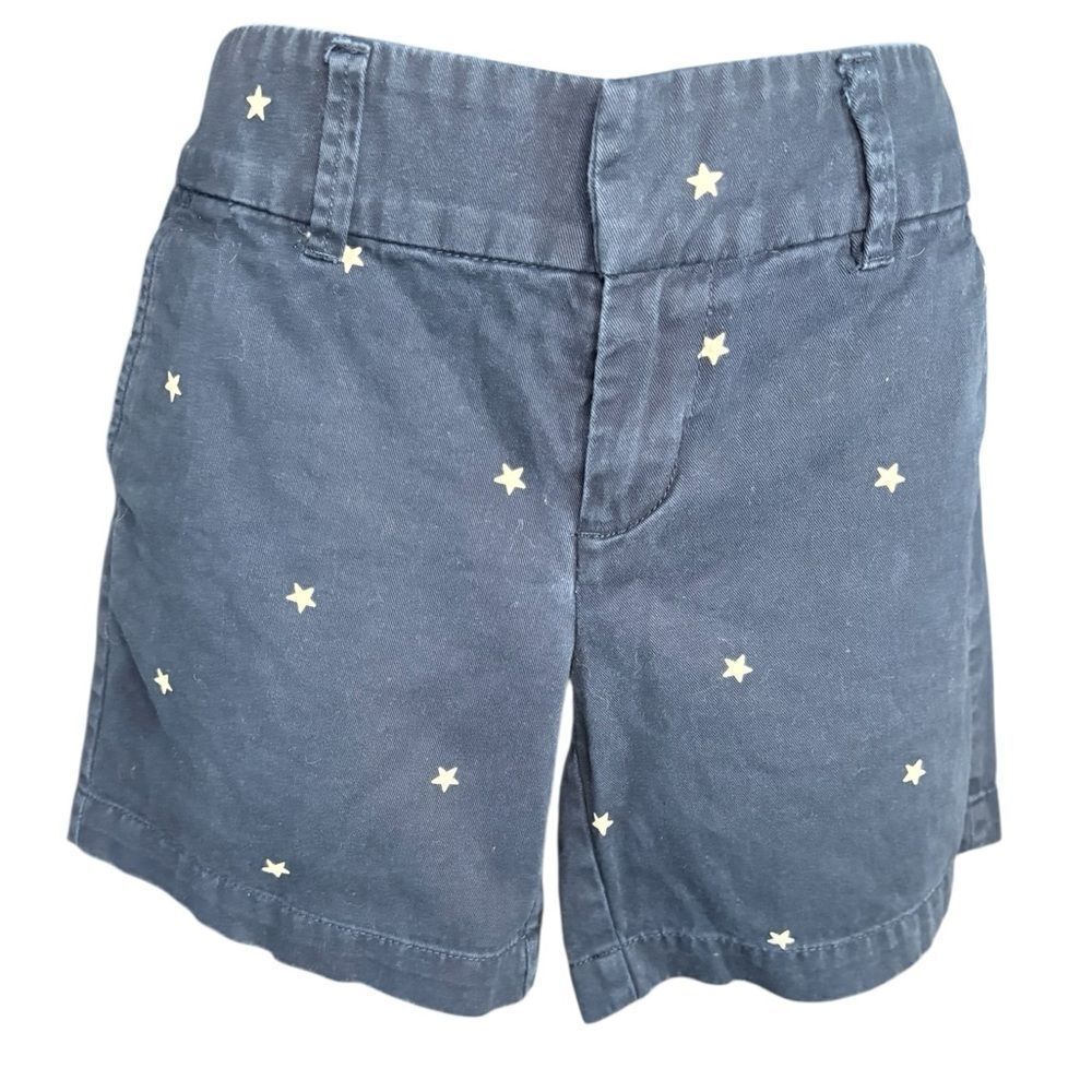 G.H.Bass & Co.Womens Navy Blue with White Stars Size 2 material 100% cotton used - Picture 1 of 5